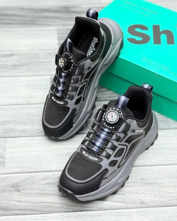 Anti-Slip Rotating Button Fashion Shoes (black)