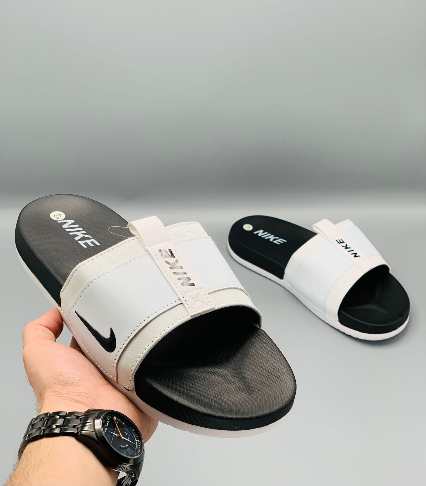 Nike Mens Slippers(WHITE)